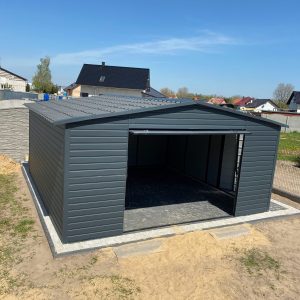 5×6-os grafit színű lemezgarázs